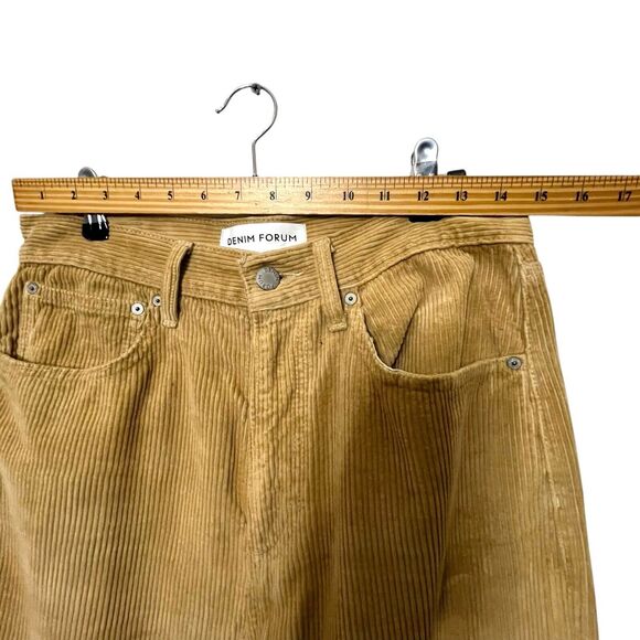Aritzia Denim Forum Joni Corduroy Pants Women’s Size 27 Tan High Rise Loose Fit - Picture 14 of 15